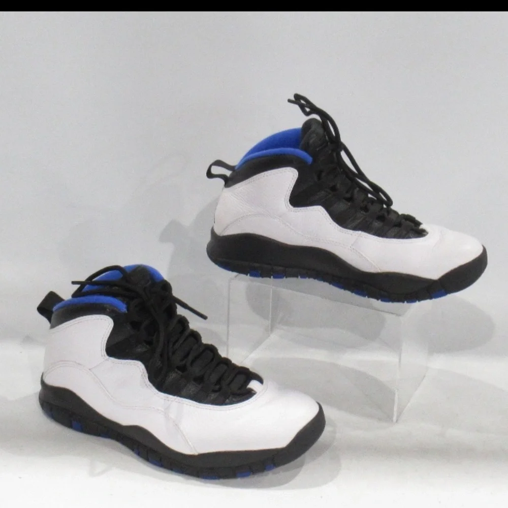 Air Jordan Retro 10 Orlando White, Blue & Black - Picture 7 of 10